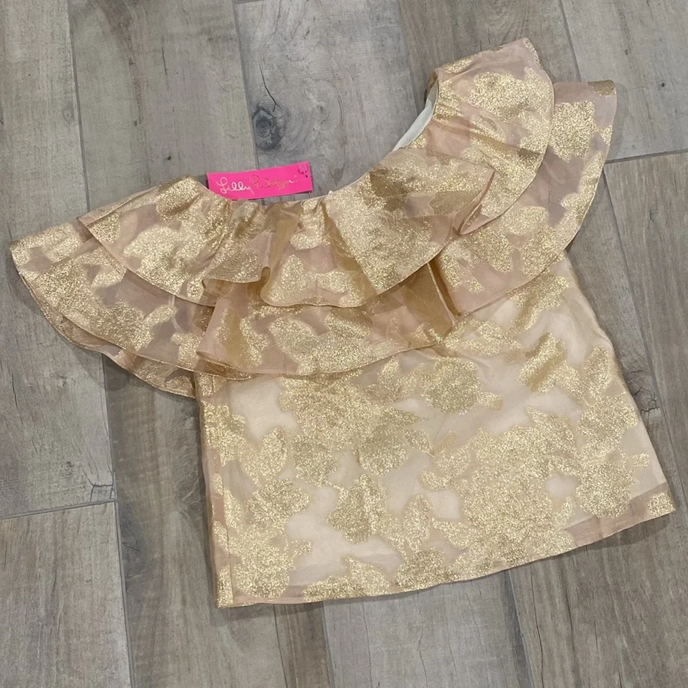 NWT Lilly Pulitzer Trixie One Shoulder Top - Picture 4 of 9